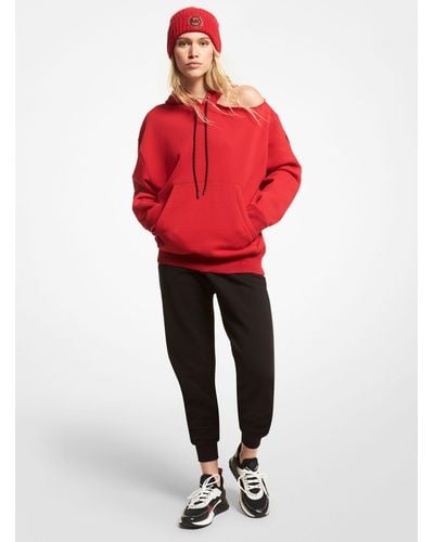 Michael kors red hoodie deals