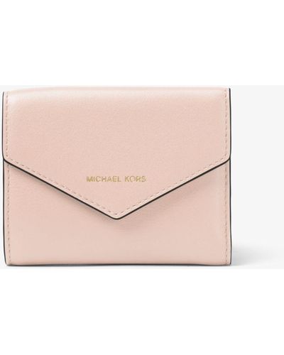 Michael Kors Small Leather Envelope Wallet - Pink