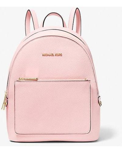 Michael Kors Adina Medium Pebbled Leather Backpack - Pink