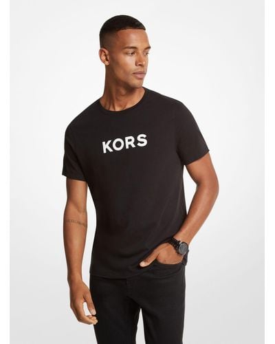 Michael Kors Camiseta de algodón con estampado KORS - Negro