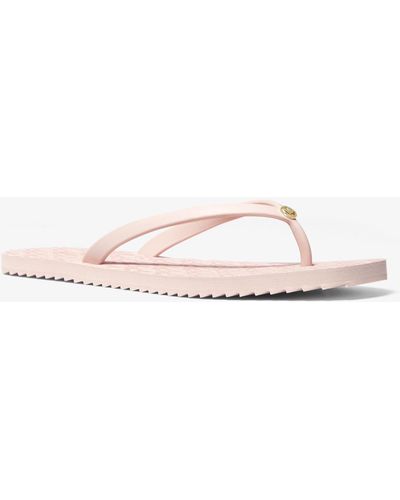 Michael Kors Raelynn Darby Girls Flipflops In Light Pink