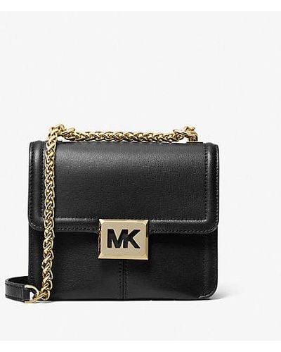 Michael Kors Sonia Small Leather Shoulder Bag - Black