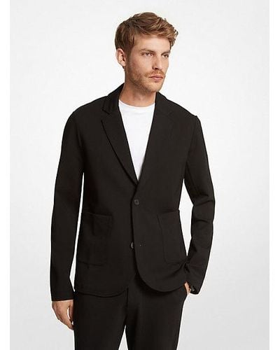 Michael Kors Mk Stretch Ponte Blazer - Black