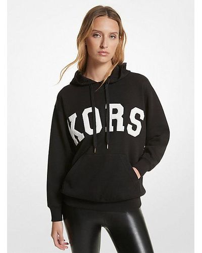 Michael Kors Kors Cotton Blend Hoodie - Black