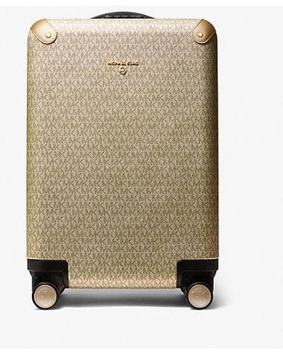 Michael Kors Metallic Logo Suitcase - Natural