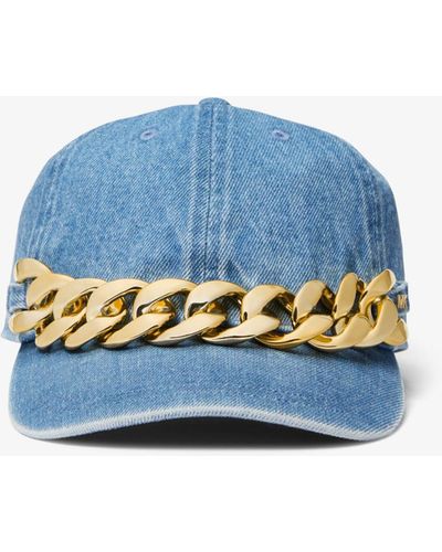 Michael Kors Embellished Denim Baseball Hat - Blue