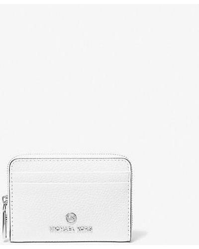 Michael Kors Jet Set Small Pebbled Leather Wallet - White
