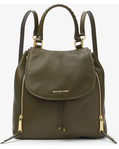 Michael Kors Viv Large Leather Backpack - Green