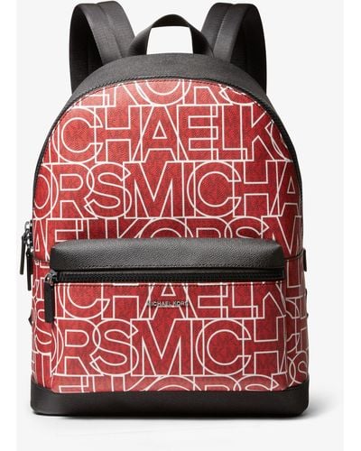 Michael Kors Cooper Graphic Logo Backpack - Red