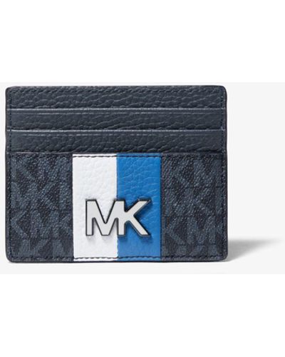 Michael Kors Hudson Logo Stripe Tall Card Case - Multicolor