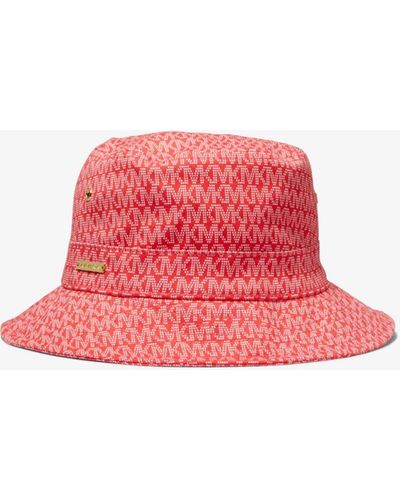 MICHAEL Michael Kors Logo Print Organic Cotton Blend Bucket Hat - Multicolour