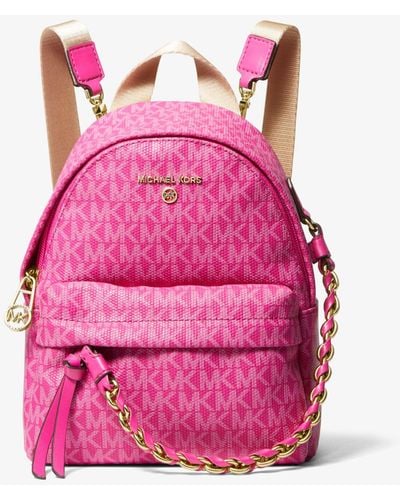 Michael Kors Slater Extra-small Logo Convertible Backpack - Pink