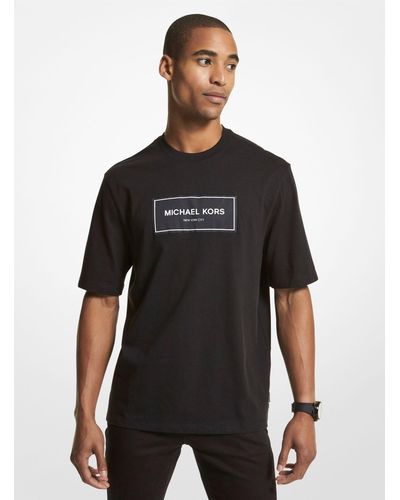 Michael Kors T-shirt en coton avec logo - Noir