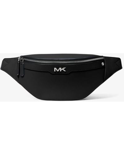 Michael Kors Mk Varick Small Leather Belt Bag - White