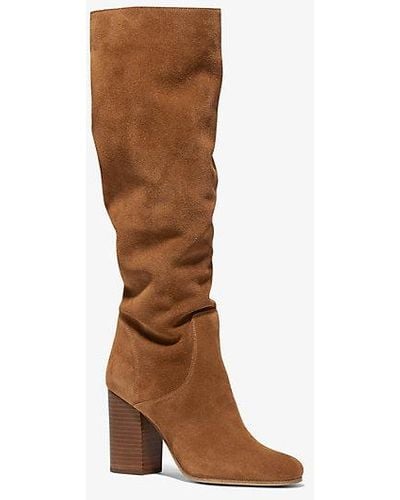 Michael Kors Leigh Suede Boot - Brown