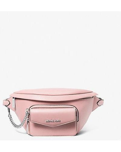 Michael Kors Maisie Large Pebbled Leather 2-in-1 Sling Pack - Pink