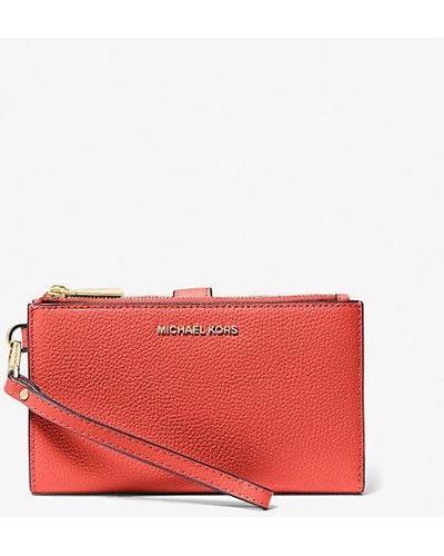 Michael Kors Adele Leather Smartphone Wallet - Red