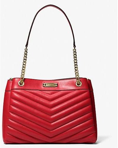 Michael Kors Whitney Medium Quilted Tote Bag - Red