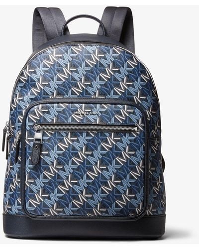 Michael Kors Hudson Graphic Logo Backpack - Blue