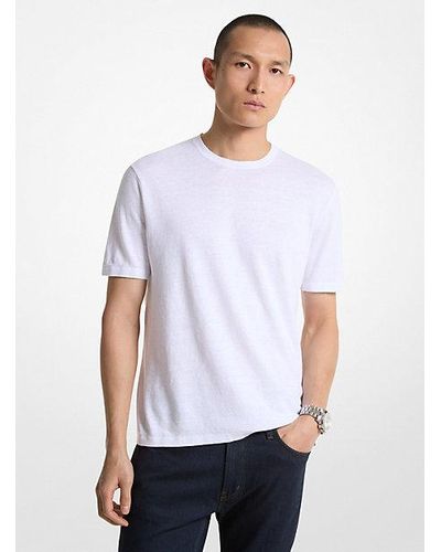 Michael Kors Mk Linen Blend Shirt - White