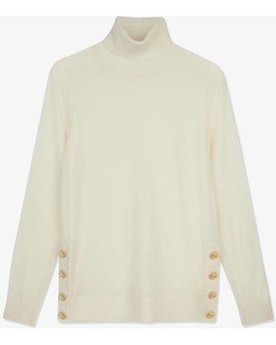 MICHAEL Michael Kors Jersey de cuello vuelto de lana merino - Blanco