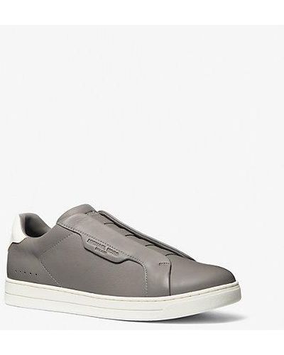 Michael Kors Keating Two-tone Leather Slip-on Sneaker - White