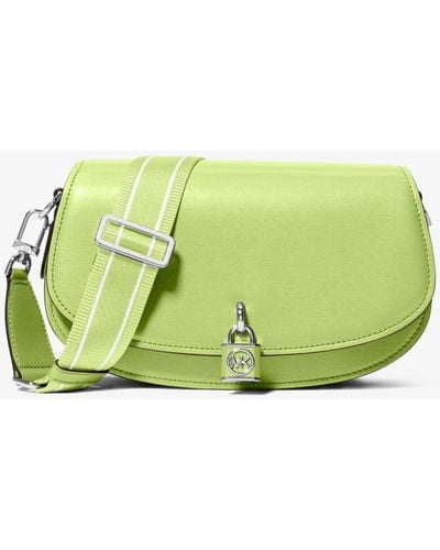 MICHAEL Michael Kors Mila Medium Leather Messenger Bag - Green