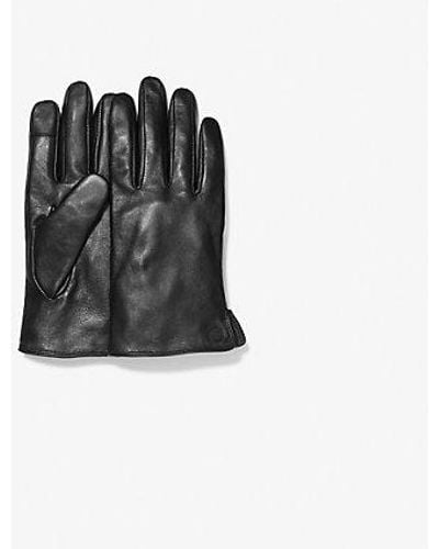 Michael Kors Leather Gloves - Black