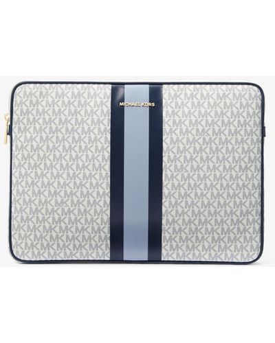 Michael Kors Jet Set Logo Stripe 13 Inch Laptop Case - Blue