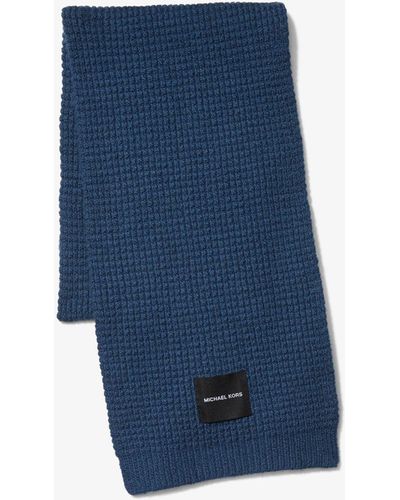 Michael Kors Écharpe en tricot avec logo - Bleu