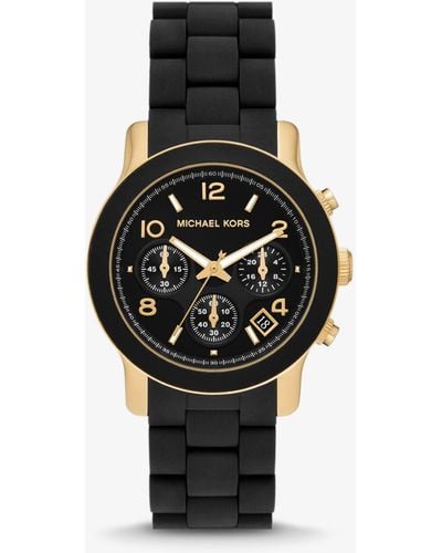 Michael Kors Oversized Runway Gold-tone Watch - Black