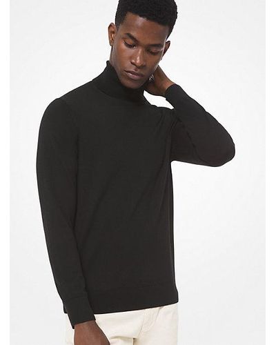Michael Kors Merino Wool Turtleneck Sweater - Black