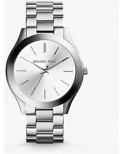Michael Kors Slim Runway Silver-tone Watch - White