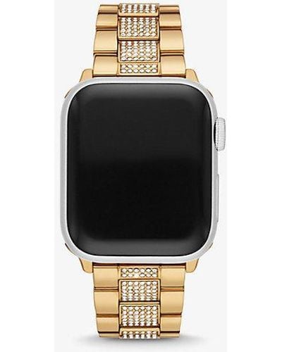 Michael Kors Pavé Gold-tone Strap For Apple Watch® - Black