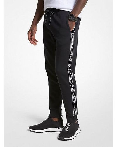 Michael Kors Logo Print Cotton Blend Sweatpants - Black