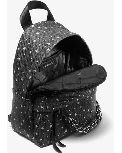 Michael Kors Slater Extra-small Star Embellished Logo Convertible Backpack - Black
