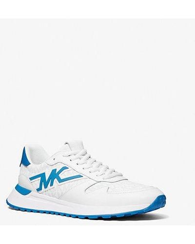 Michael Kors Dax Logo And Leather Sneaker - White