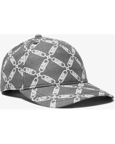 MICHAEL Michael Kors Empire Logo Jacquard Baseball Hat - Grey