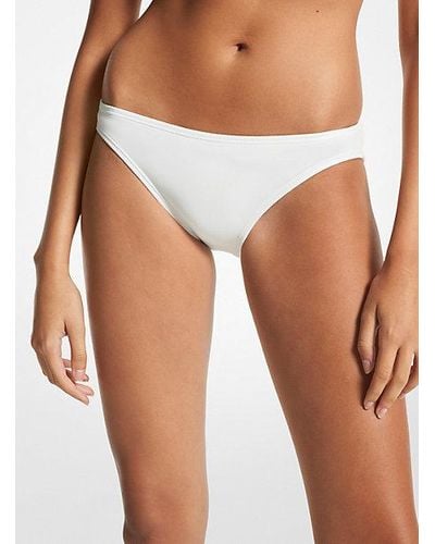 Michael Kors Stretch Nylon Bikini Bottom - White