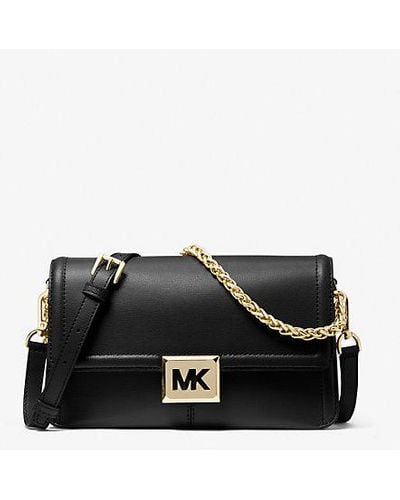 Michael Kors Sonia Medium Leather Shoulder Bag - Black