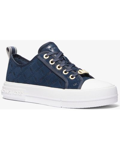 navy blue michael kors sneakers
