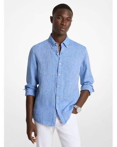 Michael Kors Camicia in lino - Blu