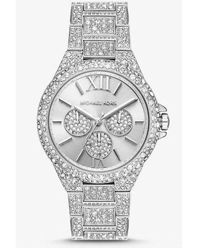 Michael Kors Mk Oversized Camille Pavé-Tone Watch - Metallic