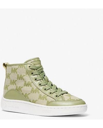 Michael Kors Shea Logo Jacquard High-top Sneaker - Green