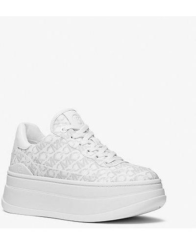 Michael Kors Hayes Empire Signature Logo Platform Sneaker - White