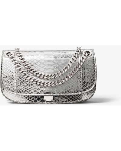 Christie Mini Crocodile Embossed Leather Envelope Bag