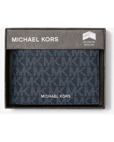 Michael Kors Brieftasche Harrison Mit Logo Und Ausweishülle - Grau