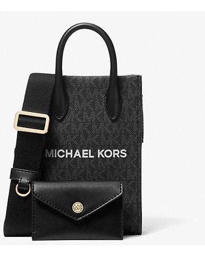 Michael Kors Mirella Extra-small Signature Logo Smartphone Crossbody Bag - Black