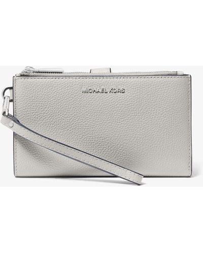 Michael Kors Mk Adele Leather Smartphone Wallet - Grey