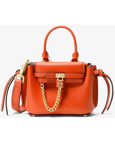 MICHAEL Michael Kors Hamilton Legacy Micro Leather Belted Crossbody Bag - Red